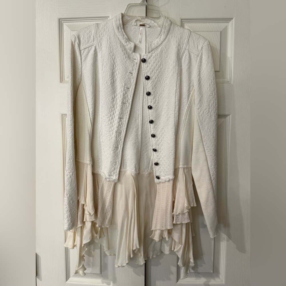 Free People Frilly Military Jacket
